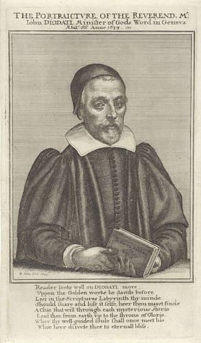 Portret van Giovanni Diodati by Wenceslaus Hollar