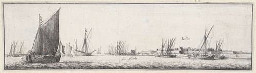 Riviergezichten in Duitsland en de Lage Landen by Wenceslaus Hollar