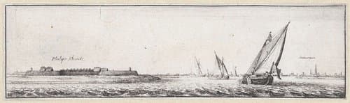 Riviergezichten in Duitsland en de Lage Landen by Wenceslaus Hollar