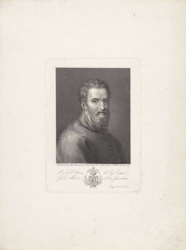 Portret van de kunstenaar Michelangelo by Giovacchino Cantini
