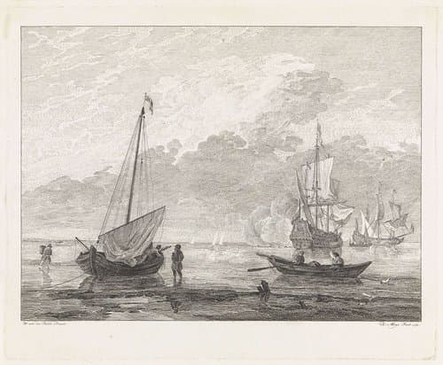 Schip lost een saluutschot by Robbert Muys