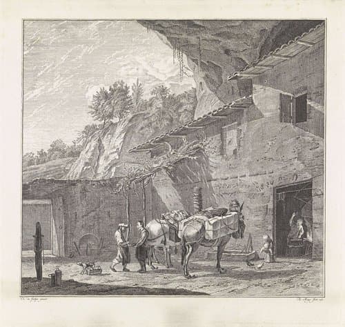 Muilezels bij de smidse by Robbert Muys