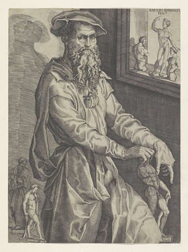 Portret van beeldhouwer Baccio Bandinelli by Nicolò della Casa