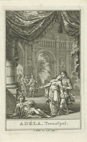 Man door vrouw met dolk neergestoken by Simon Fokke
