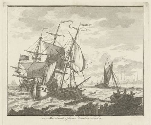 Een Maaslands-sluyser Visschers-hoeker by Adolf van der Laan