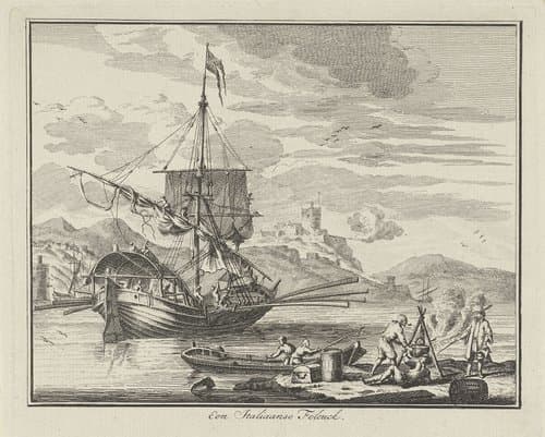 Een Italiaanse Felouck by Adolf van der Laan