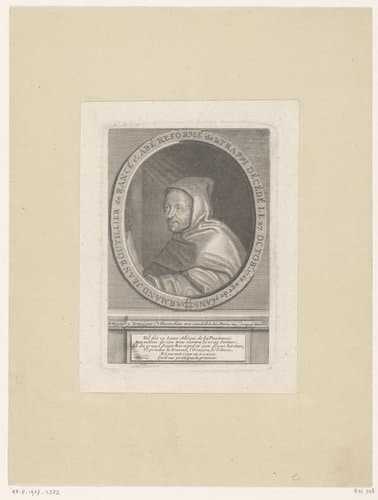 Portret van Armand Jean Le Bouthillier de Rancé by Étienne Desrochers