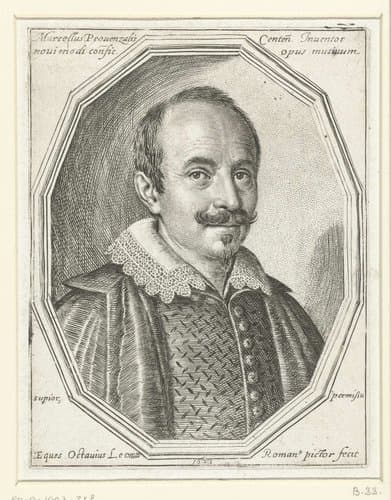 Portret van Marcello Provenzale by Ottavio Mario Leoni