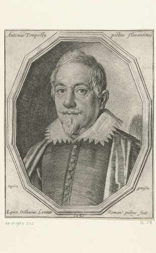 Portret van Antonio Tempesta by Ottavio Mario Leoni