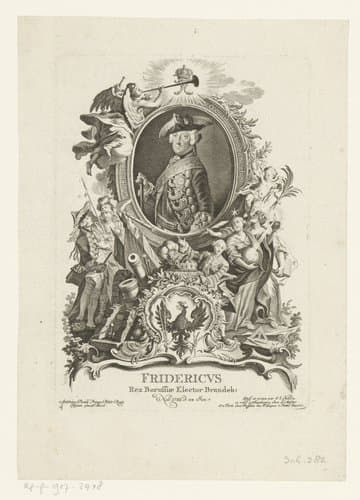 Portret van Frederik de Grote by Johann Esaias Nilson
