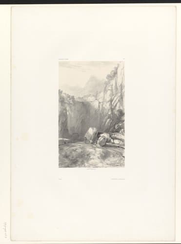 Berglandschap met kolkende beek in schlucht by Alexandre Calame
