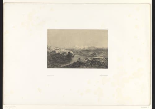 Berglandschap met meer by Alexandre Calame