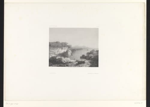 Landschap met baai en rotsachtige kust by Alexandre Calame