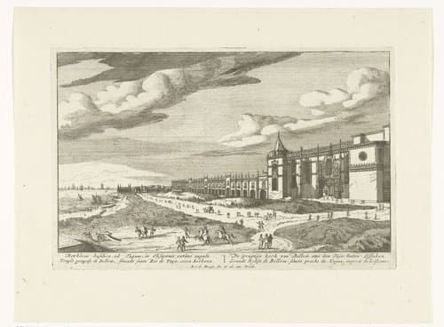 Gezicht op het Hiëronymus Klooster in Belém by Pieter van den Berge