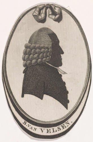 Silhouetportret van Bartholomeus van Velsen by Govert Kitsen