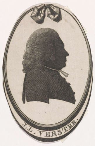 Silhouetportret van Jean Louis Verster by Govert Kitsen