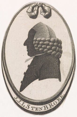 Silhouetportret van Johan Jacob le Sage ten Broek by Govert Kitsen