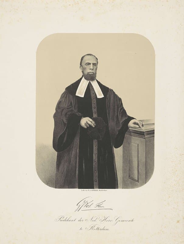 Portret van G. J. Vos. Florisz. by Gustav Adolph Döhrn