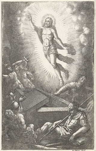 Opstanding van Christus by Wenceslaus Hollar