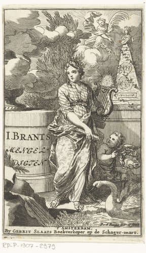 Titelpagina voor Johannes Brandt, Mengeldichten, Amsterdam, 1701