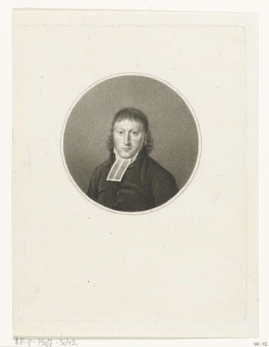 Portret van Bernardus Verwey by Jan Willem Caspari
