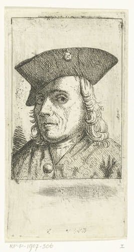 Zelfportret van kunstenaar Cornelis van den Berg by Cornelis van den Berg