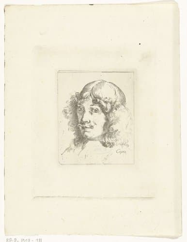 Zelfportret van Dirck de Bray by Johannes Arnoldus Boland