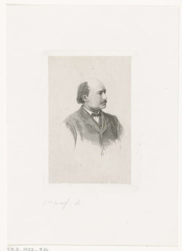 Portret van Johann Philip van der Kellen by Johannes Arnoldus Boland