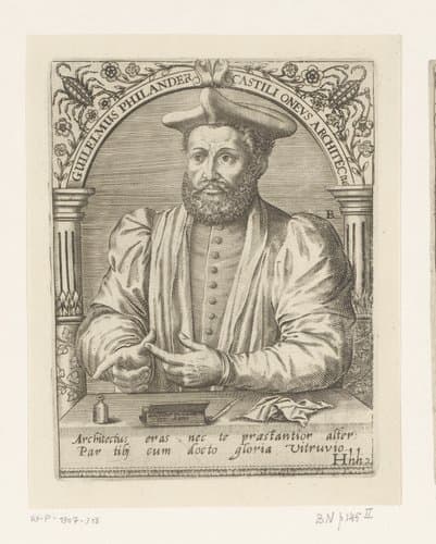 Portret van Guillaume Philandrier by Robert Boissard