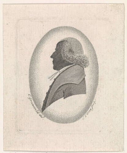 Silhouetportret van Jan Scharp by Govert Kitsen