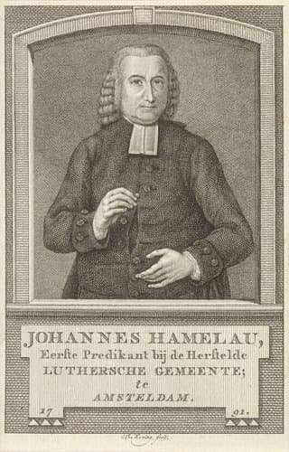 Portret van Johannes Hamelau by Theodoor Koning