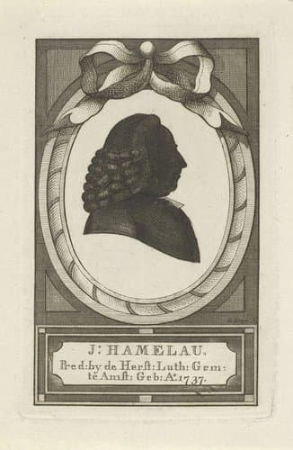 Silhouetportret van Johannes Hamelau