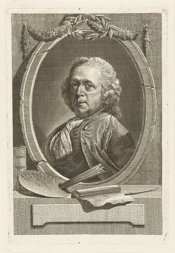 Portret van Dionys van Nijmegen in ovaal by Jan Jonas Ditmar
