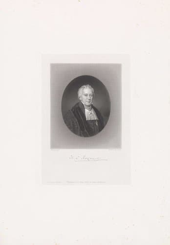 Portret van de theoloog Herman Johan Royaards
