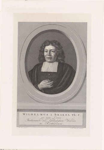 Portret van de predikant Willem van Brakel by Edouard Taurel