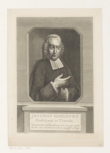 Portret van Jacobus Hinlopen by Nicolaus Mettel