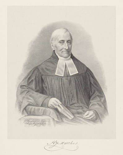 Portret van Hendrik Justus Matthes by Johann Peter Berghaus