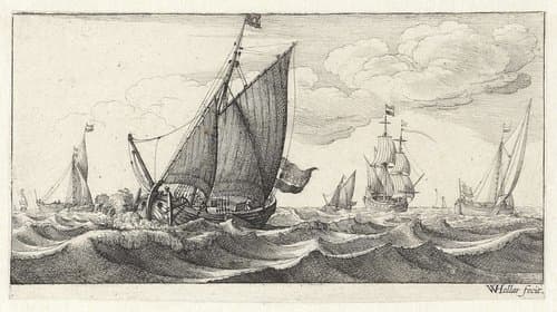 Zeegezichten by Wenceslaus Hollar