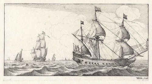 Zeegezichten by Wenceslaus Hollar