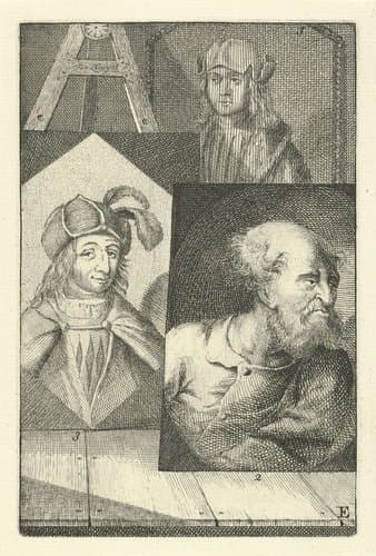 Portretten van Israhel van Meckenem, Martin Schongauer en Jan van Hemessen