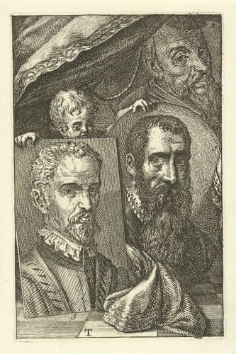 Portretten van Pieter Brueghel by Jan l'Admiral
