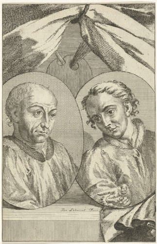 Dubbelportret van Jan en Hubert van Eyck by Jan l'Admiral
