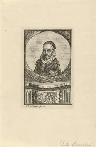 Portret van Federico Barocci by Isaac Lodewijk la Fargue van Nieuwland