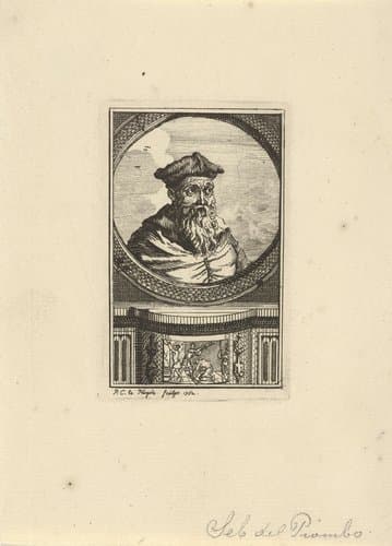 Portret van Sebastiano del Piombo by Isaac Lodewijk la Fargue van Nieuwland