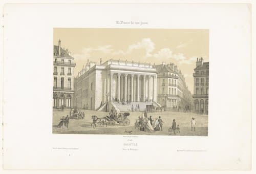Nantes. Vue du théâtre by Léon Auguste Asselineau