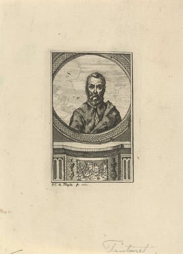 Portret van Jacopo Tintoretto by Isaac Lodewijk la Fargue van Nieuwland