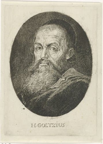 Portret van kunstenaar Hendrick Goltzius by Joseph Meurer