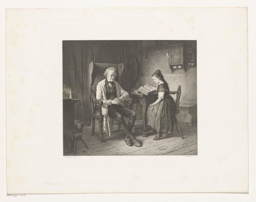 Häusliche Erbauung by Hugo Bürkner