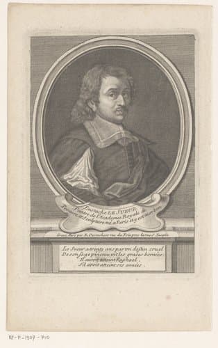 Portret van Eustache Lesueur by Étienne Desrochers
