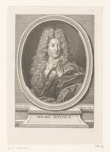 Portret van Gérard Edelinck by Pierre Dupin